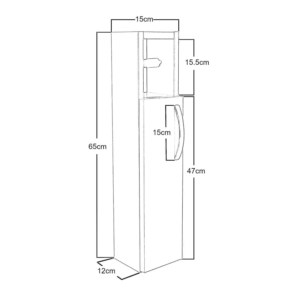 BADEZIMMERSCHRANK Årjäng - Braun, Holzwerkstoff (15/65/12cm) - [en.casa]