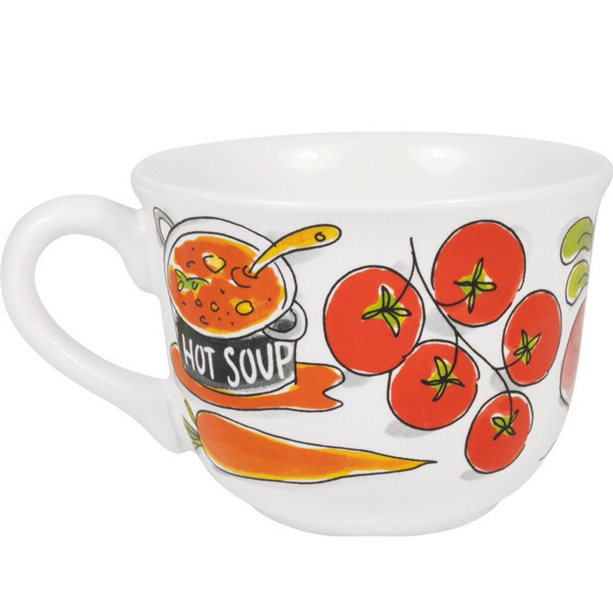 SUPPENSCHALE Red Soup in Bunt - 14cm - Multicolor, Keramik (12.7/16.2/9.7cm) - Blond Amsterdam