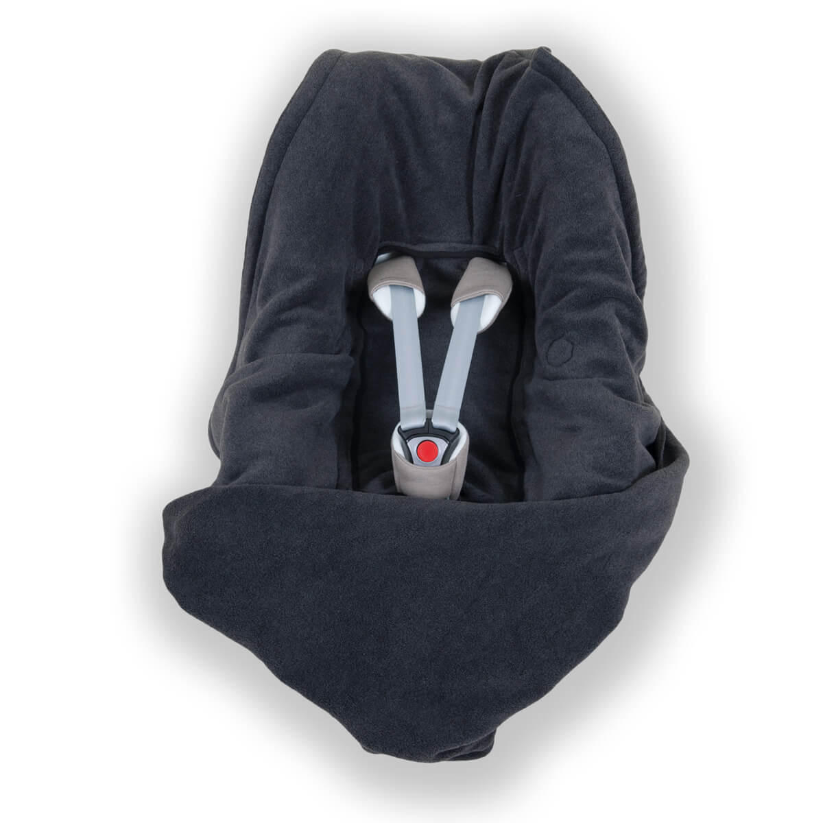 BABYDECKE Fleece Einschlagdecke für Autositz und Kinderwagen - Anthrazit, Textil (80/1/80cm) - Hoppediz