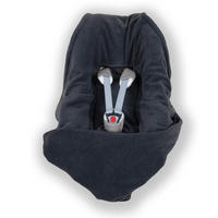 BABYDECKE Fleece Einschlagdecke für Autositz und Kinderwagen - Anthrazit, Textil (80/1/80cm) - Hoppediz