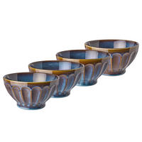SCHÜSSEL (4er Set) Bergamo - Blau, Keramik (16/16/9cm) - BUTLERS