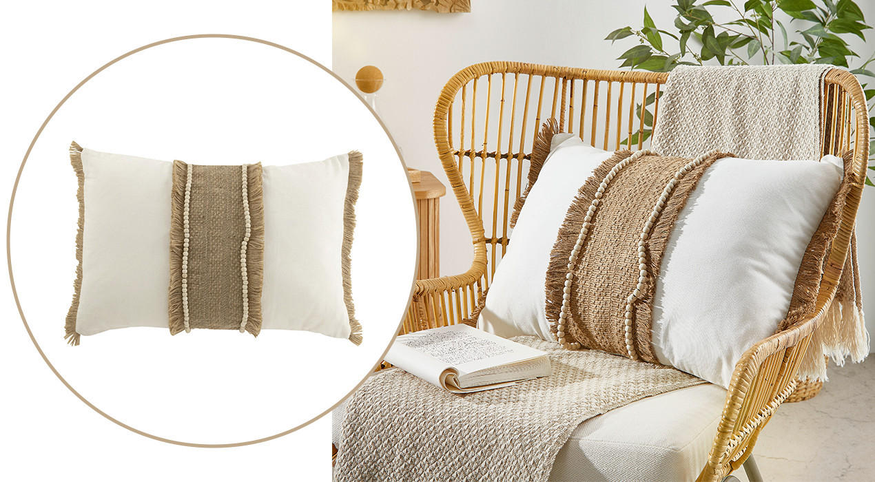 Boho-Terrasse: Textilien im Boho-Style
