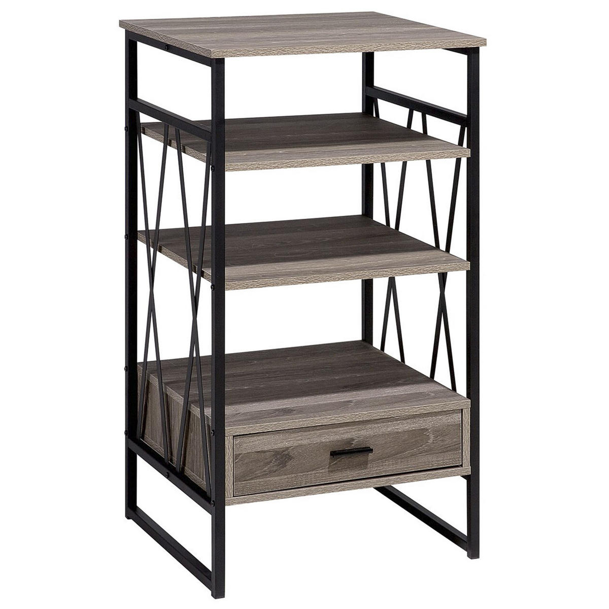 REGAL 3 Fächer Keene - Dunkelbraun, Holzwerkstoff (56/101/51cm) - Beliani