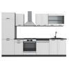 KÜCHENZEILE R-Line Weiß Landhaus/Anthrazit 300 cm ohne AP - Anthrazit/Creme, Holzwerkstoff (300/81.6/46cm) - Vicco