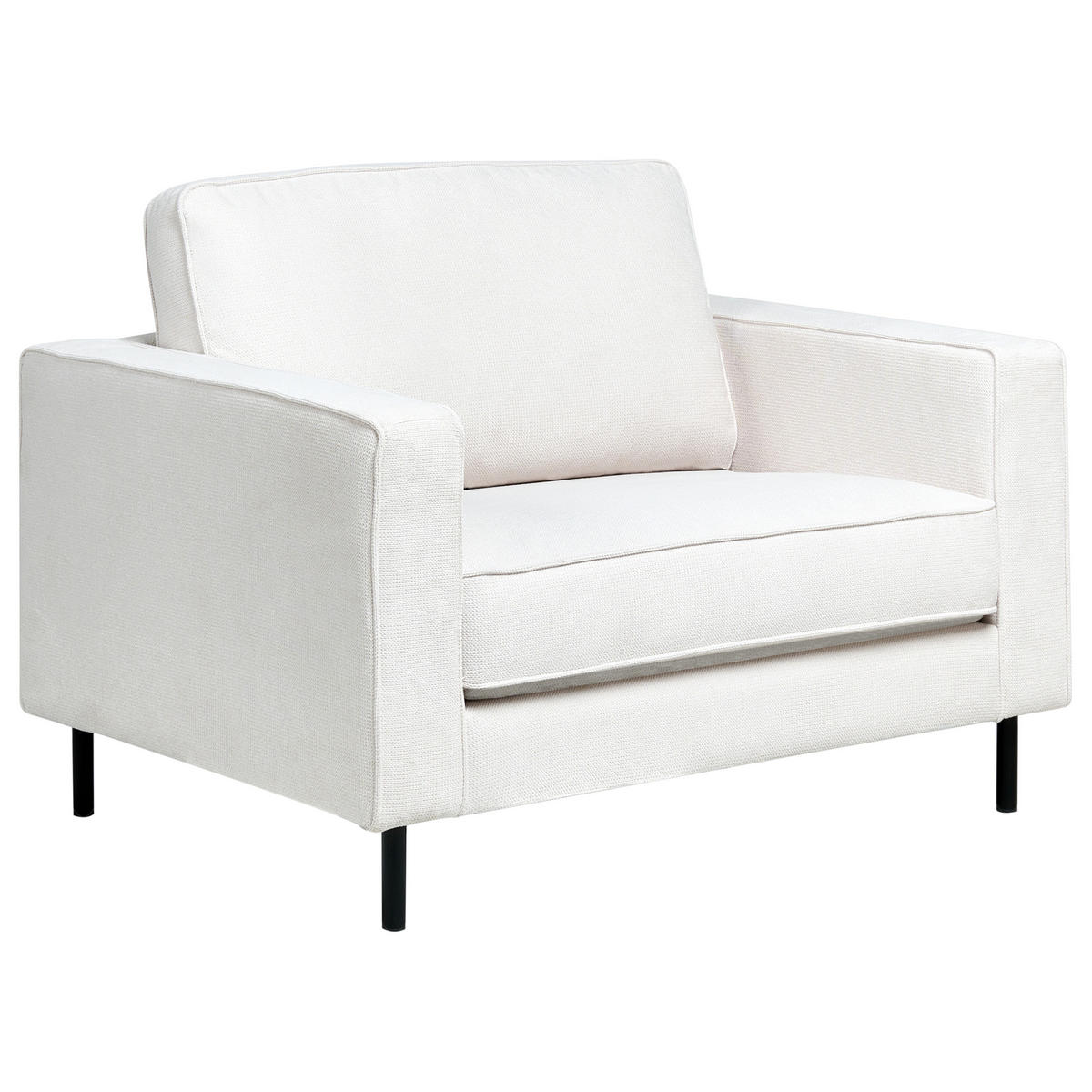 SOFA-SET 4-Sitzer Stoff Cremeweiß Savalen - Creme, Textil (204/87/91cm) - Beliani