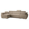 ECKSOFA Boston LCP, Seite: Links LCP+2R+1P(65) - Hellbraun/Silberfarben, Holz/Textil (320/170cm) - MIRJAN24