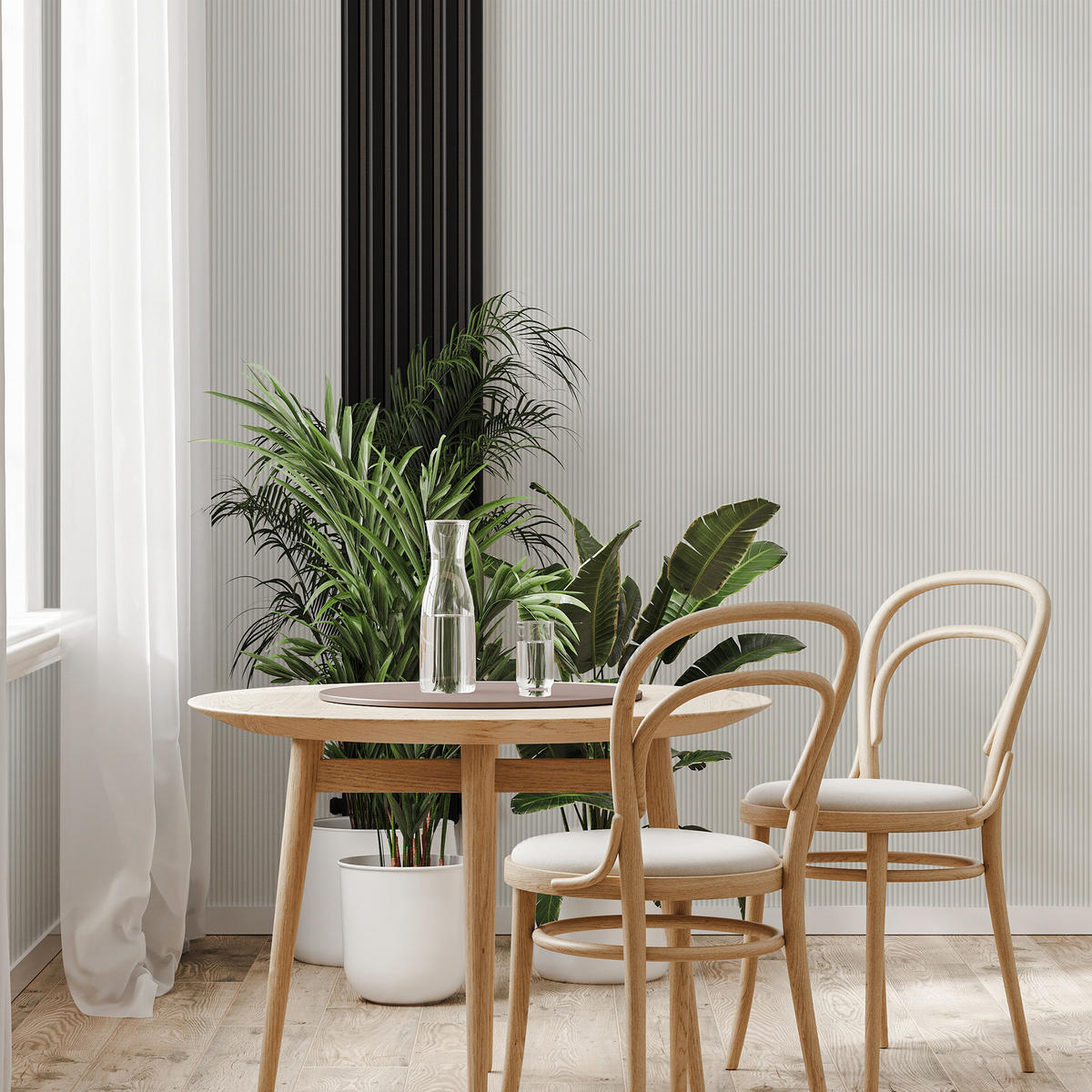 VLIESTAPETE 3D Streifen - Weiß, Papier/Kunststoff (52/1000cm) - Sublime