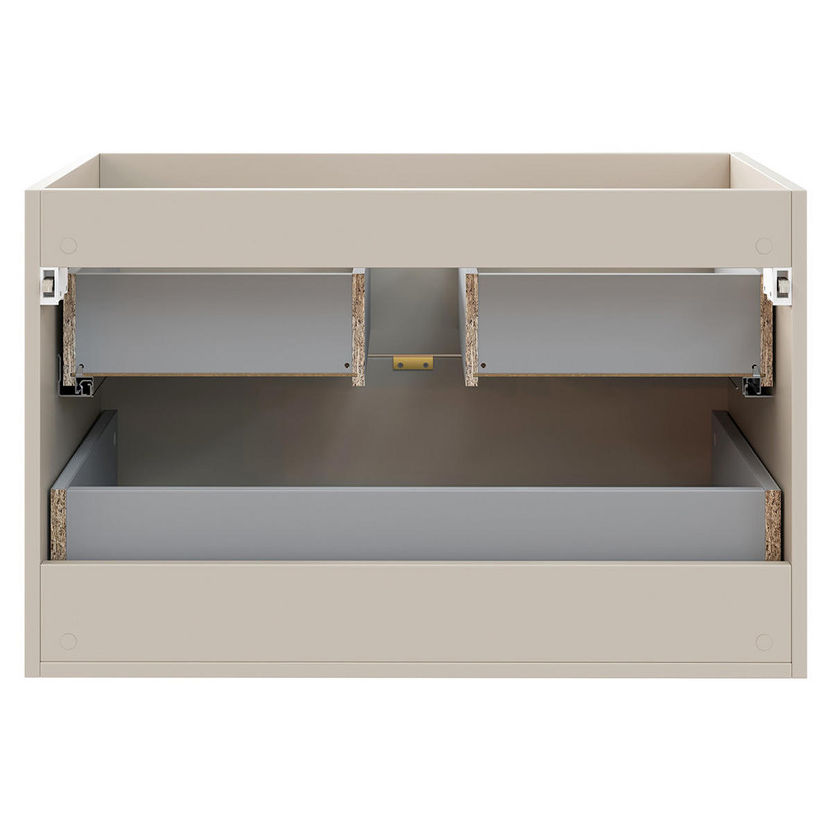 WASCHBECKENSCHRANK Durango-56 - Beige, Holzwerkstoff (81/52/47cm) - Lomado