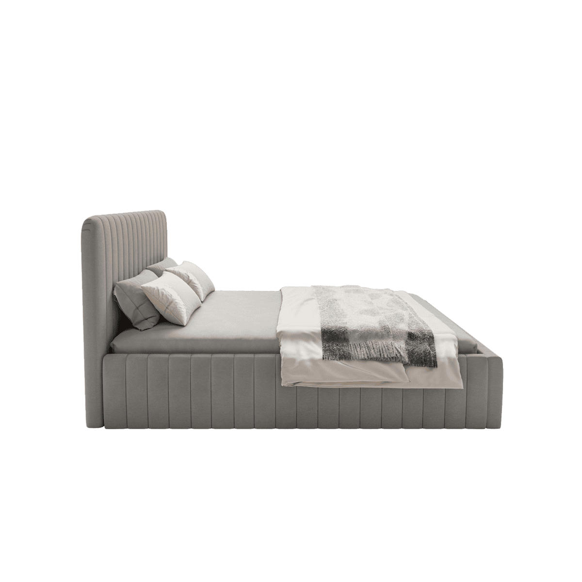 POLSTERBETT Orasi 180x200 cm, Grau - Dunkelgrau, Textil (200/180cm) - Fedve