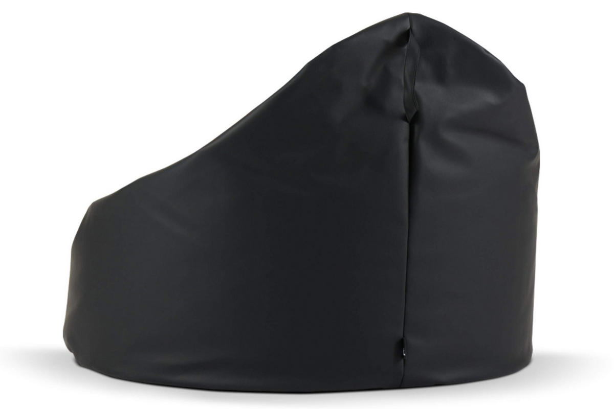 SITZSACK COSMO aus Lederoptik, Schwarz - Schwarz, Textil (85/80/85cm) - KONSIMO®