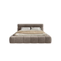 POLSTERBETT Nuuk 200x200 cm, Taupe - Taupe, Textil (200/200cm) - Fedve