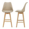 BARSTUHL Lublin 2er-Set - Beige, Holz (48/105/58cm) - [en.casa]