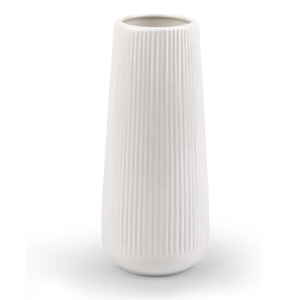 VASE 20 cm Keramik - Weiß, Keramik (20cm) - LIBRATON