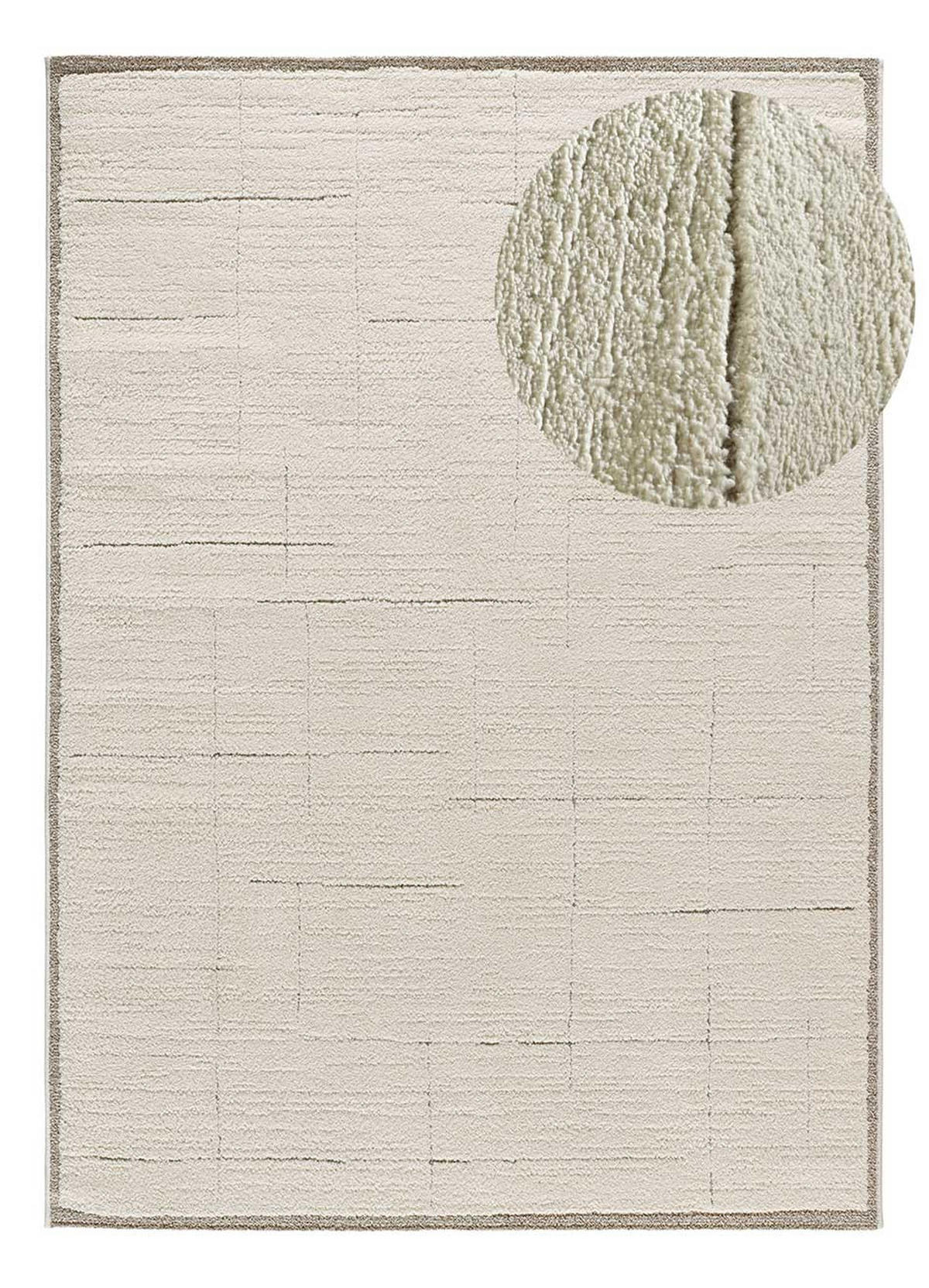 WEBTEPPICH im skandinavischen Stil Creme Candela 80/150 cm - Creme, Naturmaterialien/Textil (80/150cm) - Atticgo