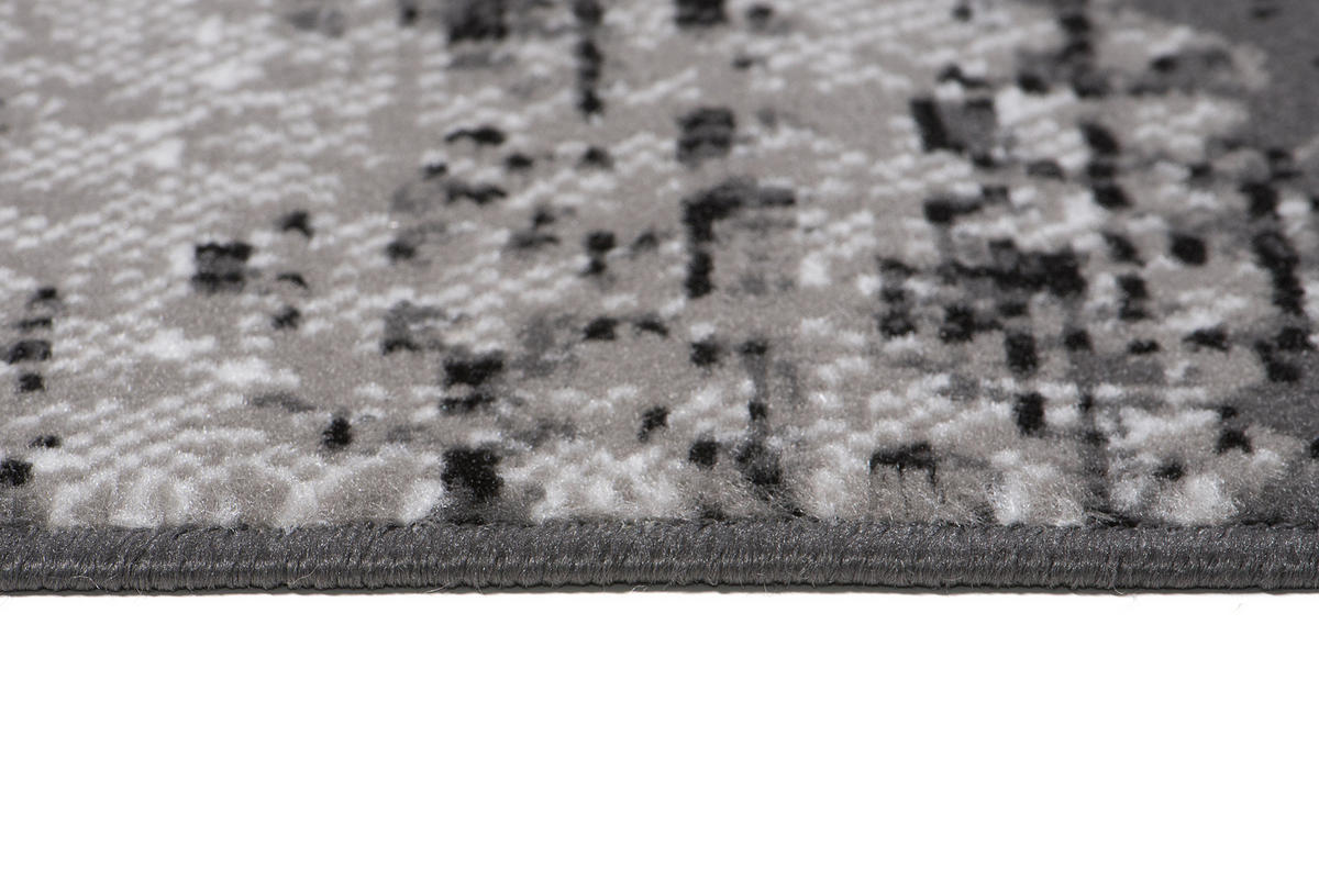 TEPPICH MAYA Dunkelgrau Meliert Streifen Verwischt 200/300 cm - Dunkelgrau, Textil (200/300cm) - Tapiso