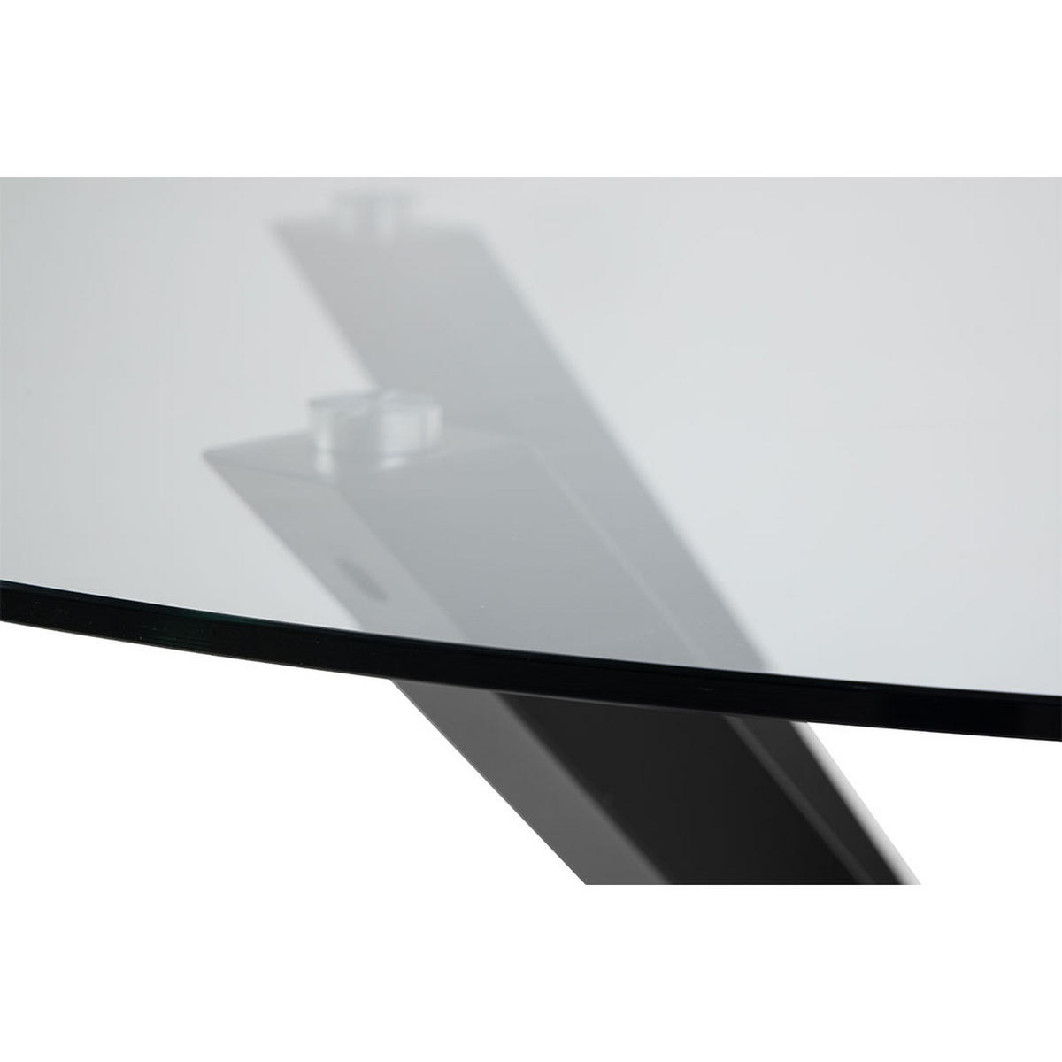 ESSTISCH, Heaven, Glas, 119 x 119 x 76 cm - Klar, Glas/Metall (119/119/76cm) - ebuy24
