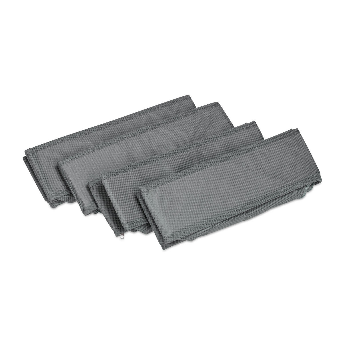 ORGANIZÉR na bielizeň - sivá, textil/vlnitá lepenka (32/9/32cm) - Relaxdays