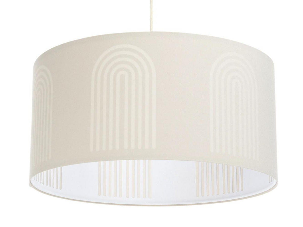 HÄNGELEUCHTE Weiß 40/90 cm - Beige/Weiß, Kunststoff (20/0.4/90cm) - ONZENO