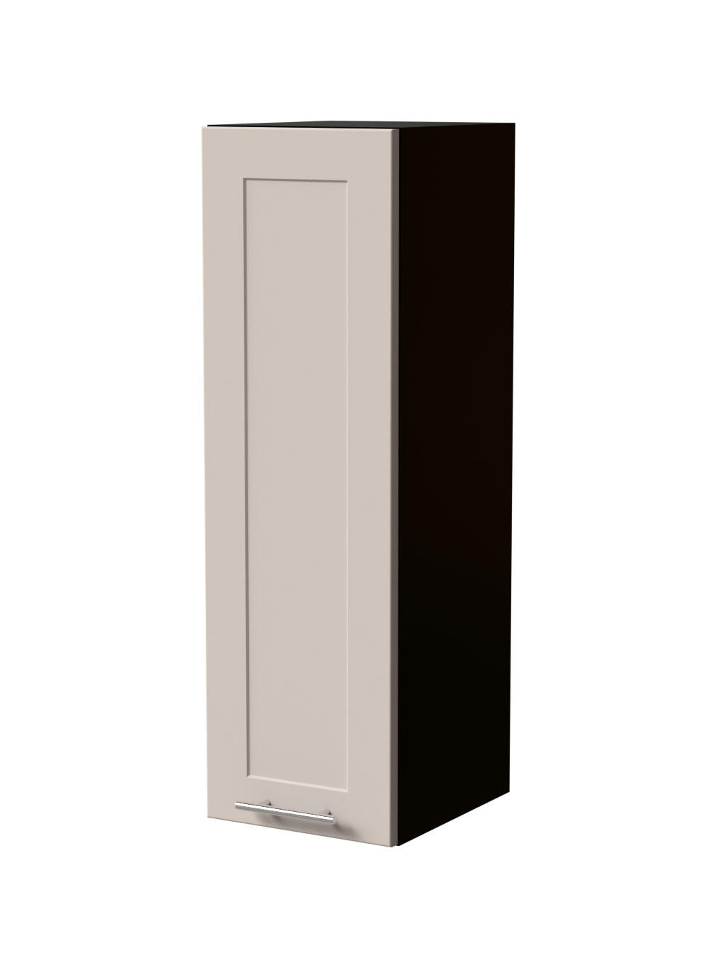 HÄNGESCHRANK Oslo W4/30 Schwarz / Kaschmir Matt 30 / 32,5 / 96cm - Kaschmir/Schwarz, Holz/Holzwerkstoff (30/96/32.5cm) - Feldmann-Wohnen