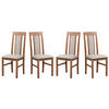 ESSZIMMERSTUHL - Set 4x Nilo 2, hell nussbaum, Soro 23 - Beige/Nussbaumfarben, Holz (43/94/40cm) - Leaf Design