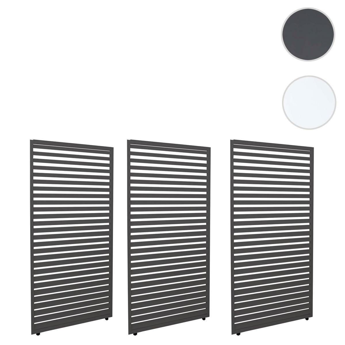 PANEELE FÜR PERGOLA 3ER-SET Anthrazit 3er-Set-Set - Anthrazit, Metall (271/204/4cm) - MCW