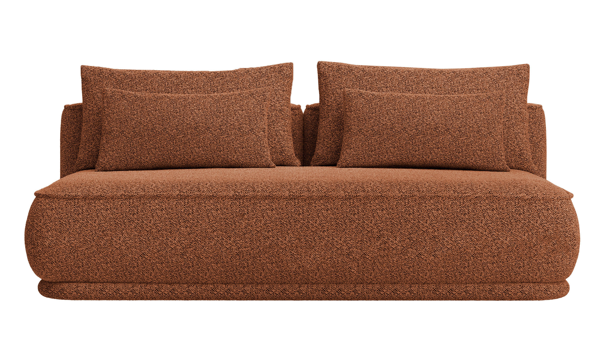 SCHLAFSOFA Leanno Kupferbraun Boucle 210 cm - Schwarz/Kupferfarben, Kunststoff/Textil (210/74/115cm) - Selsey