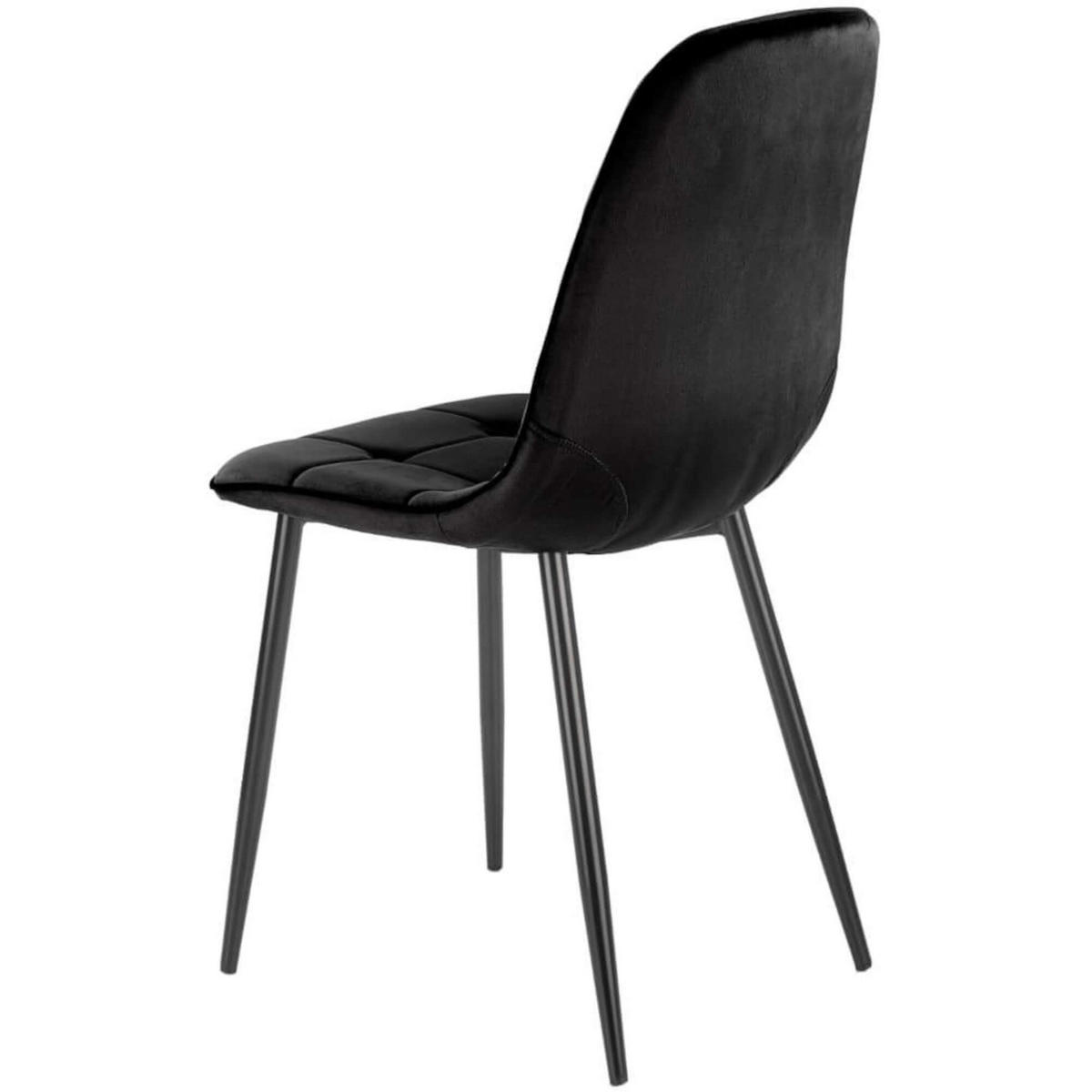 STUHL VELVO K417 - Schwarz, Holzwerkstoff/Metall (45/87/56cm) - Meblini