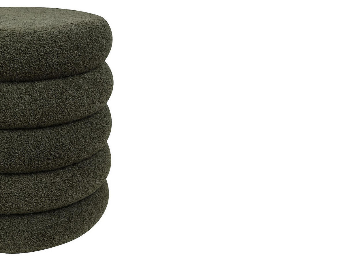 SITZHOCKER - 1 Person - Stoff - Tannengrün - ECAMBI - Waldgrün, Textil (40/45/40cm) - Vente-Unique