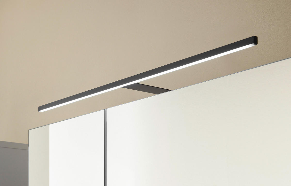 SPIEGELSCHRANK mit Beleuchtung - Weiß, Holzwerkstoff (80/76/22cm) - home24