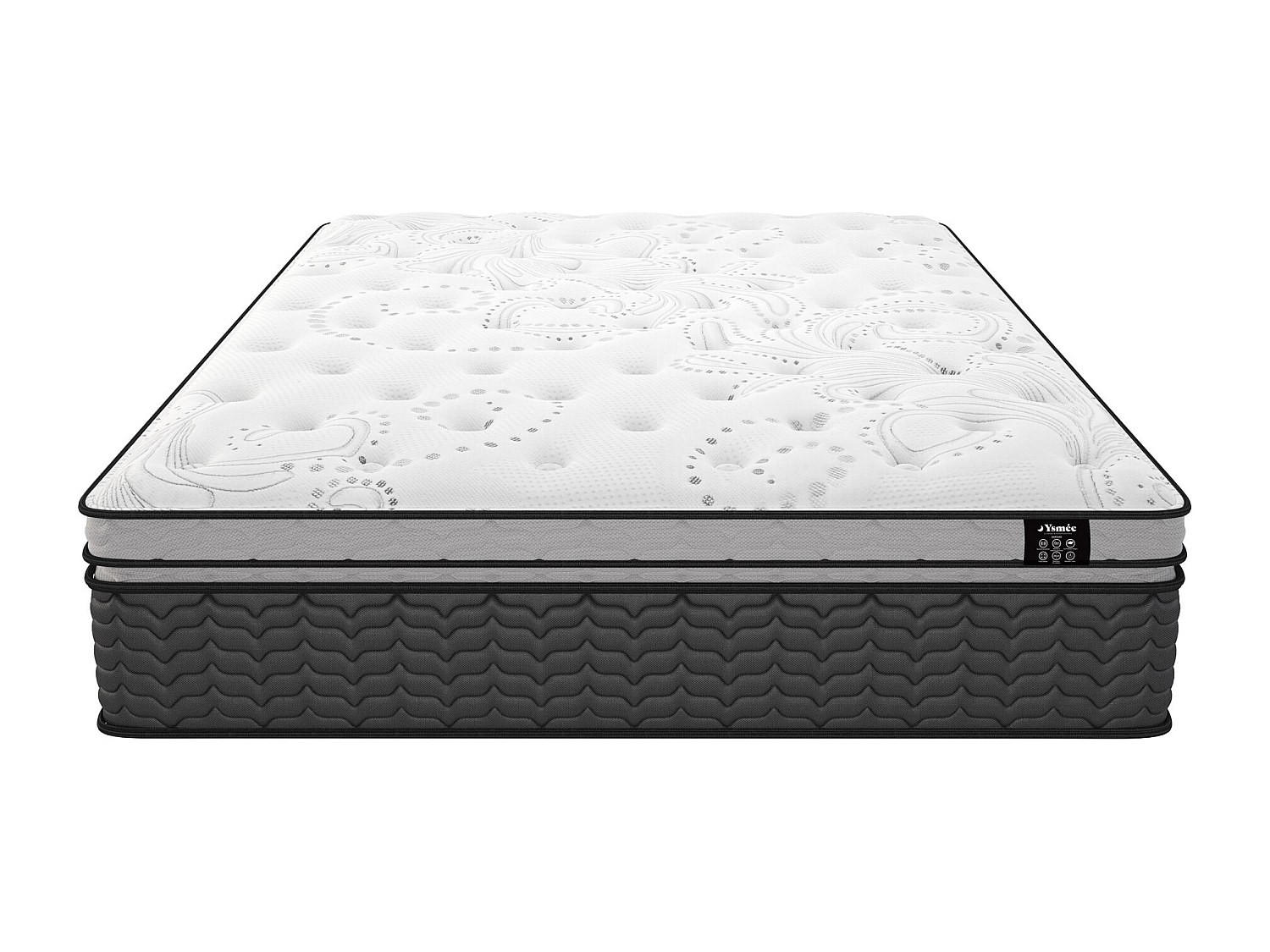 STANDARDMATRATZE - 2 Personen - Stoff - Weiß - - Weiß, Textil (140/190cm) - Vente-Unique
