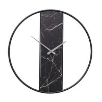 WANDUHR Siyah Ø 62 cm - Schwarz, Metall (62/62/4cm) - Boltze Home