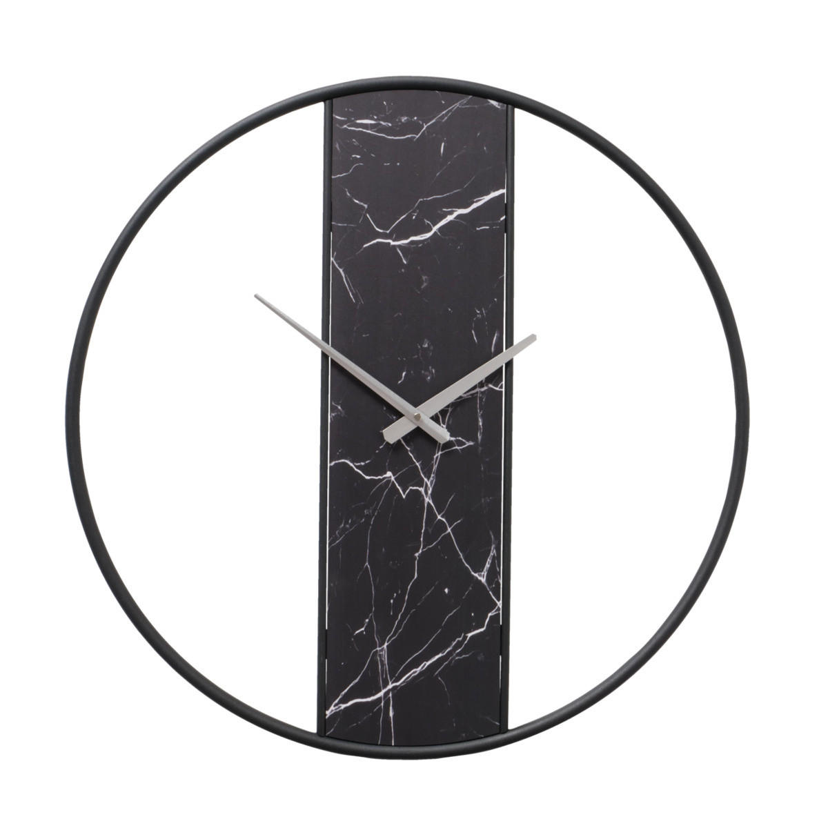 WANDUHR Siyah Ø 62 cm - Schwarz, Metall (62/62/4cm) - Boltze Home