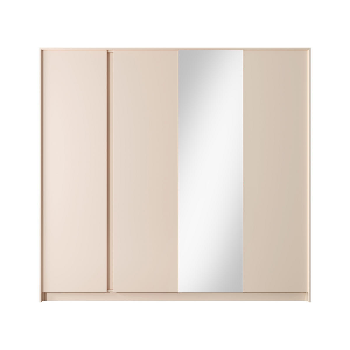 DREHTÜRENSCHRANK DASTINO 223,2/210/55,4 cm 4-türig mit Spiegel Beige - Beige, Holzwerkstoff (223.2/210/55.4cm) - MASSENO