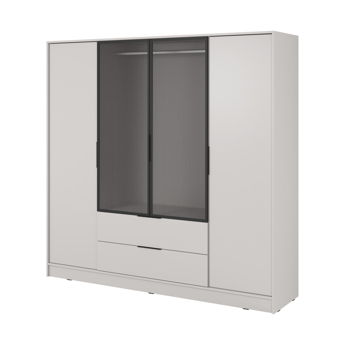 DREHTÜRENSCHRANK CATERINA 206/200/51 cm 4-türig Kaschmir - Kaschmir, Holzwerkstoff (206/200/51cm) - MASSENO