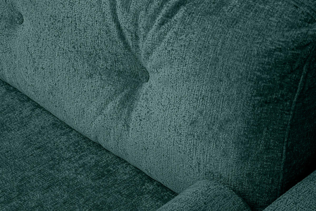 3-SITZER-SCHLAFSOFA ERISO mit weiche Sitzfläche und hohe Rückenlehne, Chenille-Stoff, blau - Blau/Opal, Textil (220/80/100cm) - KONSIMO®