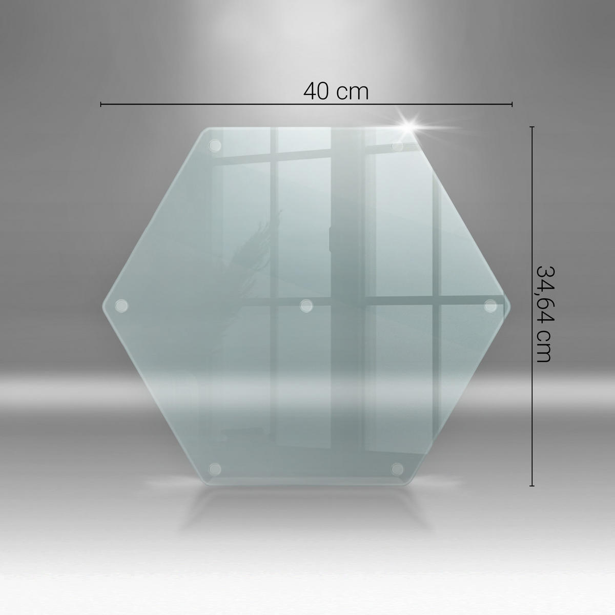HERDABDECKPLATTE 40 cm Transparent Hexagon - Transparent, Glas (40/0.4/34.64cm) - TULUP