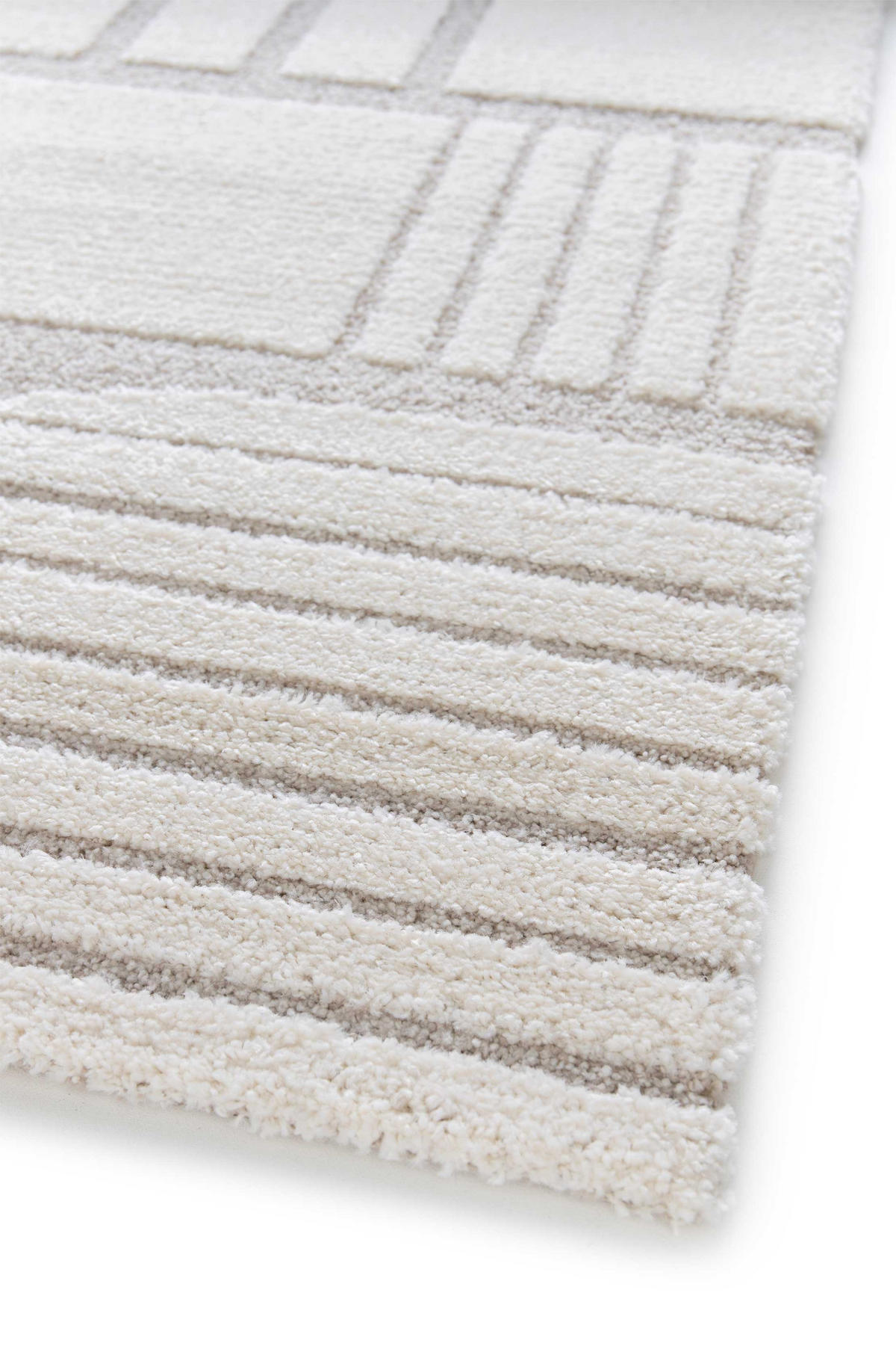 WEBTEPPICH Weiß Snowy 160/230 cm - Weiß, Naturmaterialien/Textil (160/230cm) - Atticgo