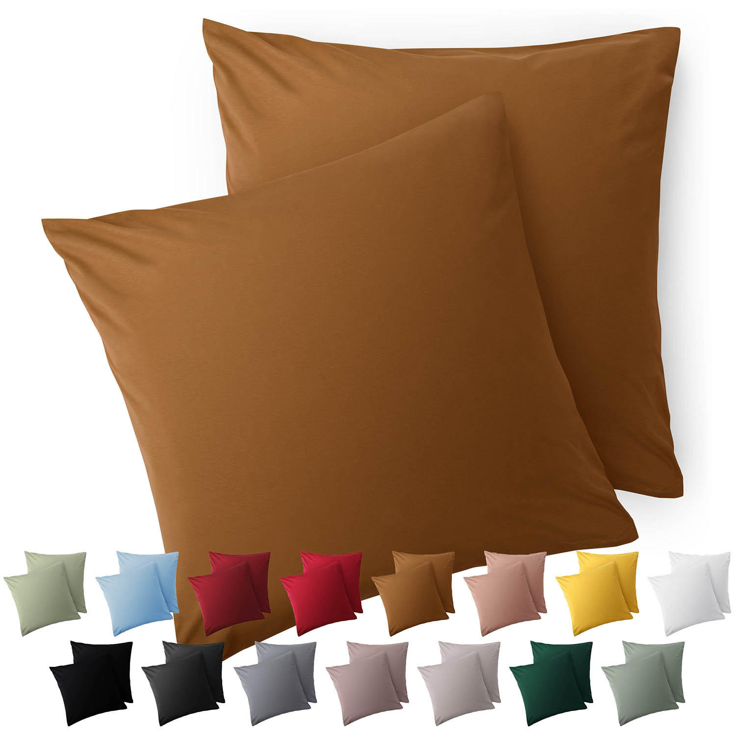 KISSENBEZUG Ellen 50/50 cm, 2er-Set, Braun - Braun, Textil (50/50cm) - Blumtal