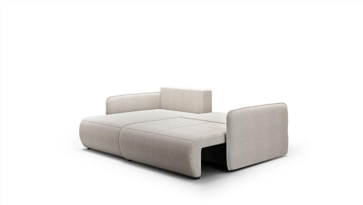 ECKSOFA Calgary - Hellgrau, Holzwerkstoff/Textil (207/148cm) - Fun Möbel