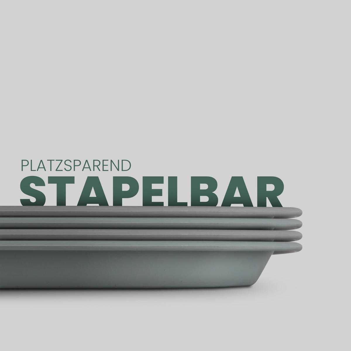 SERVIERTABLETT Kunststoff 37x27 cm - Grau, Kunststoff (27/2/37cm)