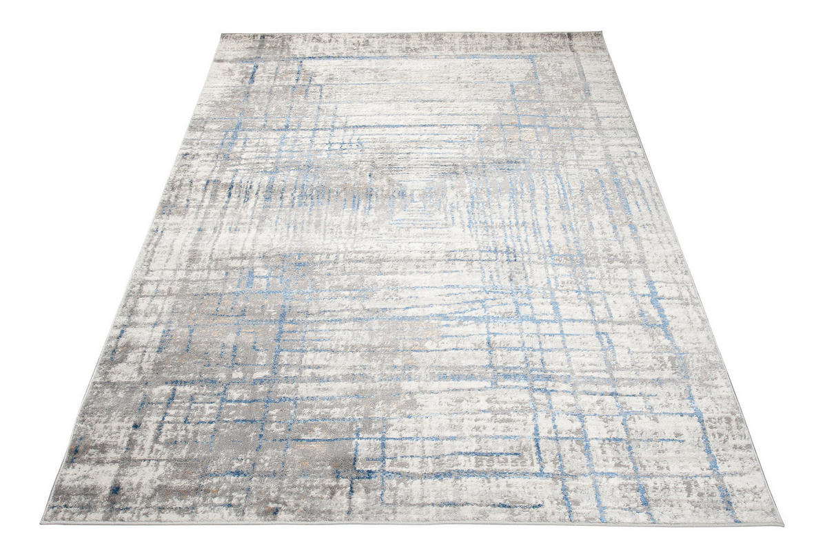 TEPPICH VALLEY Grau Blau 160/220 cm - Blau, Textil (160/220cm) - Tapiso