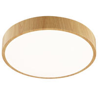 LED DECKENLEUCHTE Teranon Holz hell/Weiß 33/33/7 cm - Multicolor, Kunststoff (33/33/7cm) - Brilliant