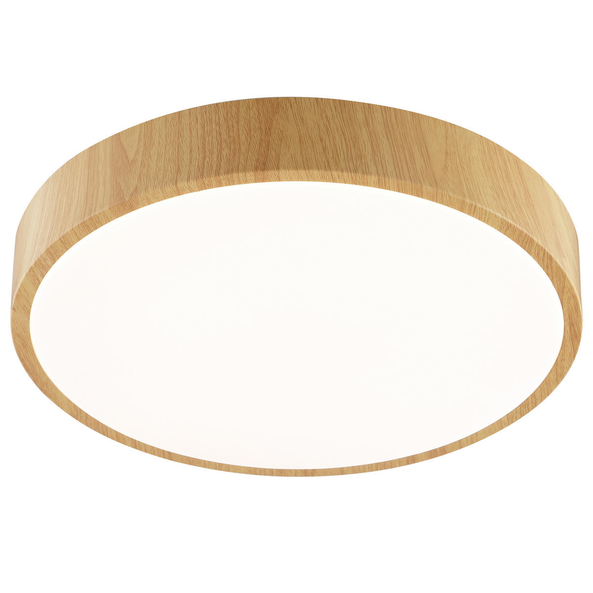 LED DECKENLEUCHTE Teranon Holz hell/Weiß 33/33/7 cm - Multicolor, Kunststoff (33/33/7cm) - Brilliant