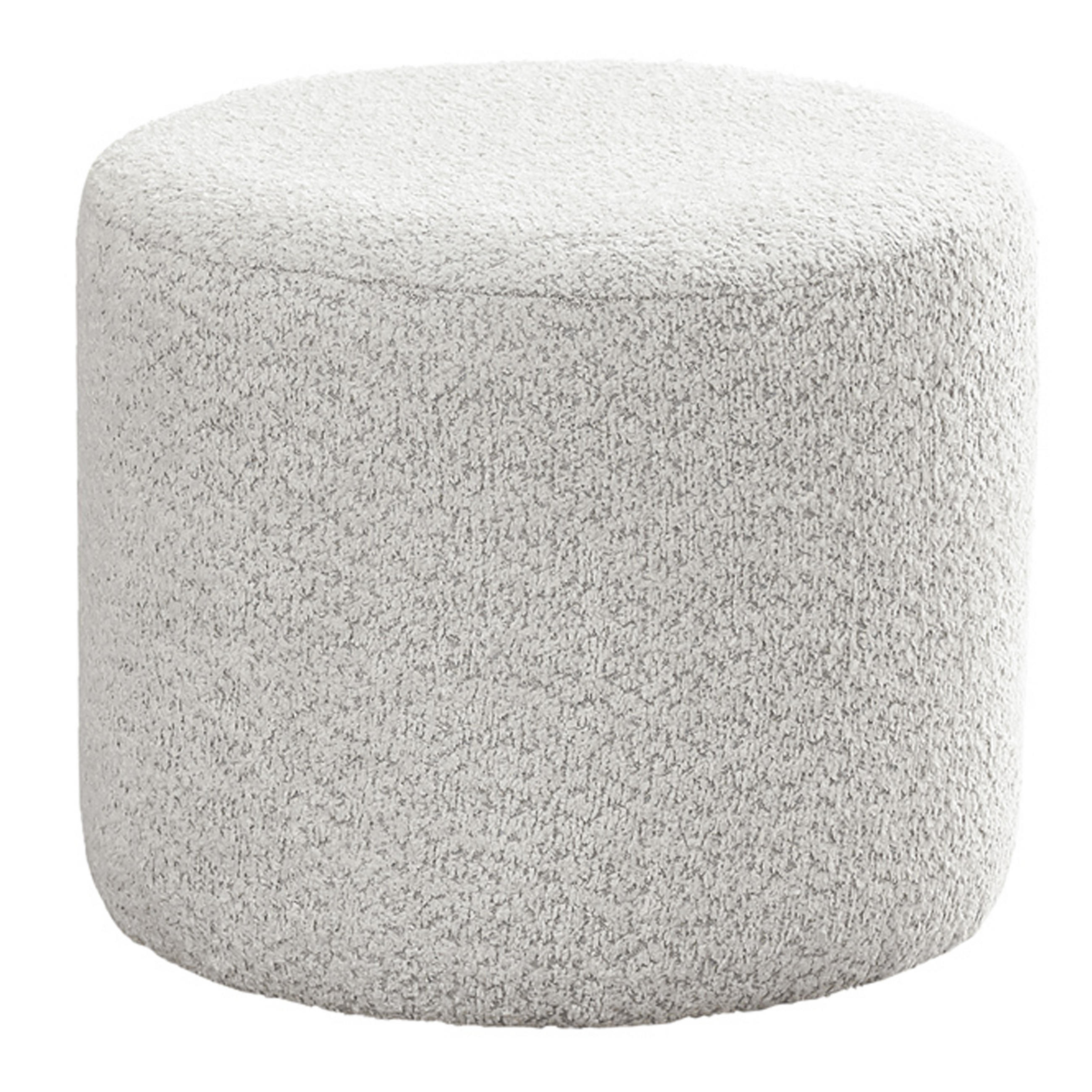 NACHTTISCH EVORA 45/45/36 Ivory, Pouf - Creme/Schwarz, Holz/Kunststoff (45/36/45cm) - Consilio Concept