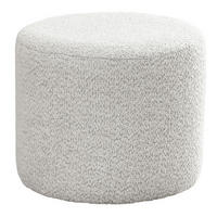 NACHTTISCH EVORA 45/45/36 Ivory, Pouf - Creme/Schwarz, Holz/Kunststoff (45/36/45cm) - Consilio Concept