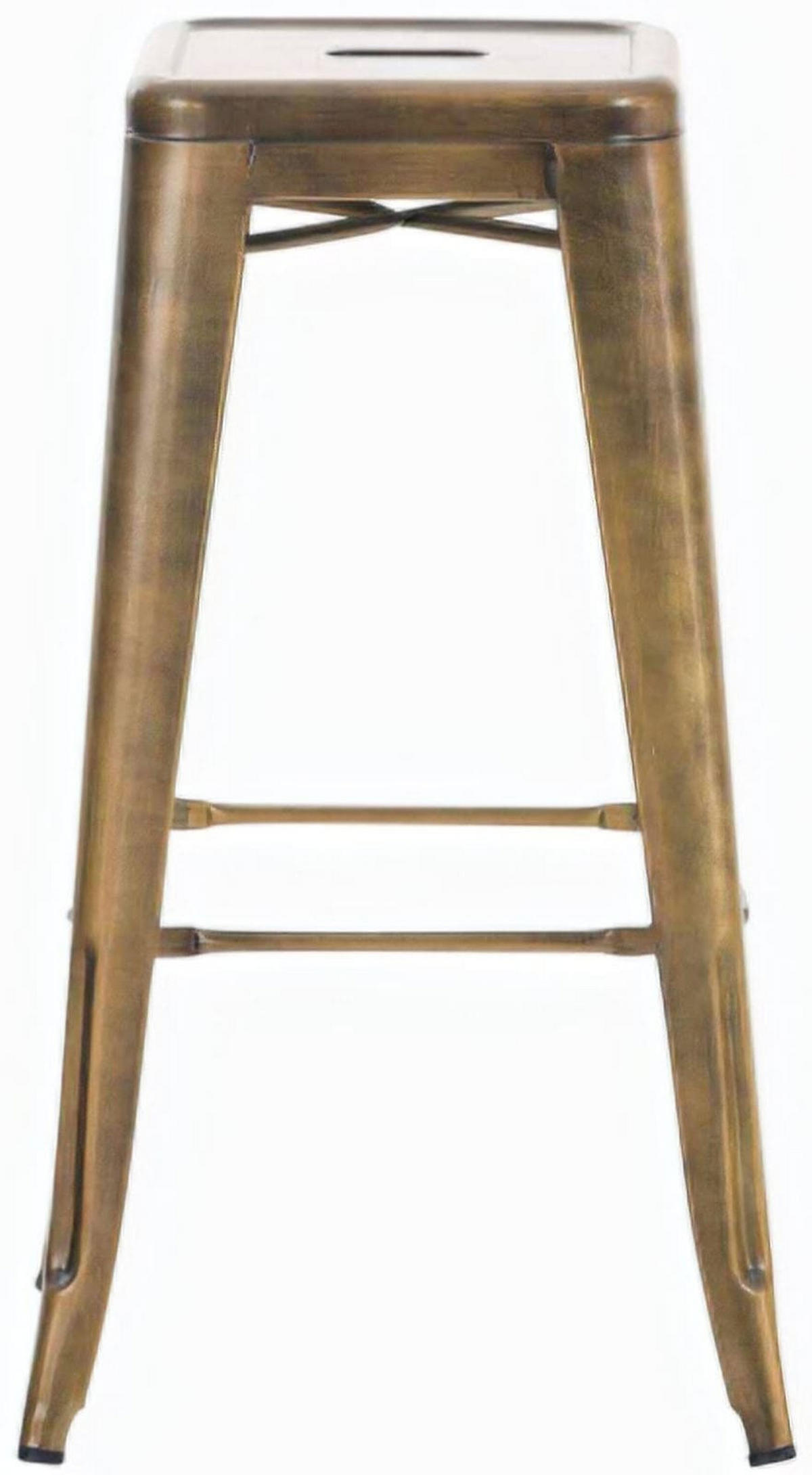 BARHOCKER 2er Set Metall gold - Goldfarben/Bronzefarben, Metall (43/76/43cm) - CLP