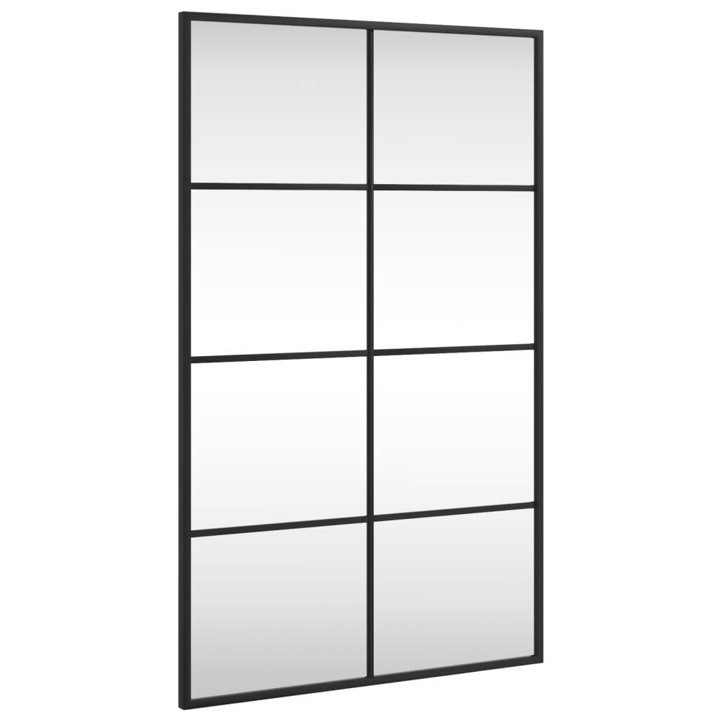 WANDSPIEGEL Schwarz 50x80 cm Rechteckig Eisen - Schwarz, Metall (1.5/80/50cm) - furnicato