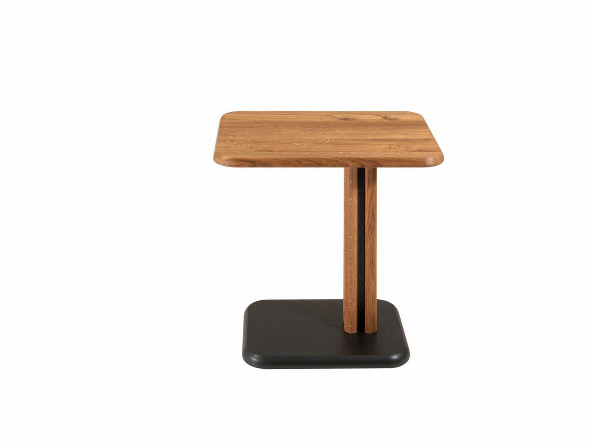 BEISTELLTISCH höhenverstellbar Cris 55x58x40 Massivholz Grau/Wildeiche - Wildeiche/Anthrazit, Holz (55/40/40cm) - 58aufmkessel