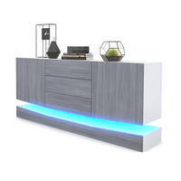 SIDEBOARD City Fronten in Avola-Anthrazit - Anthrazit, Holzwerkstoff (178/82/39cm) - Vladon