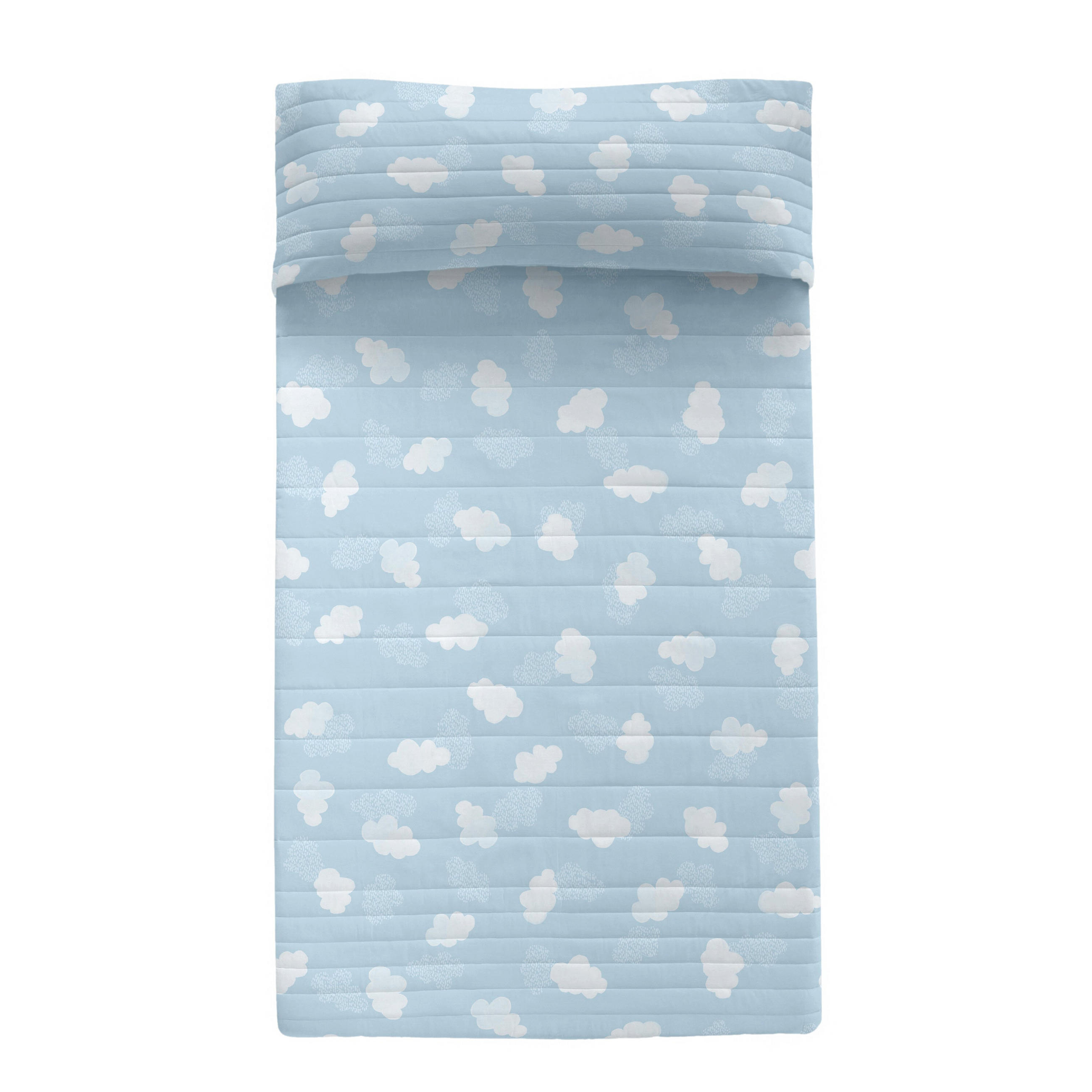 TAGESDECKE clouds 200x260 cm (bett 105) blau - Blau, Textil (200/260cm) - Happy Friday